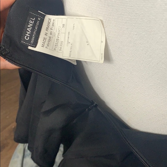 100% silk authentic Chanel black classic skirt - Picture 6 of 9